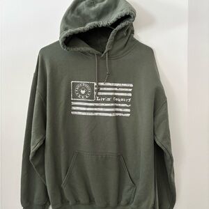 Gildan Olive Green Hoodie with Graphic